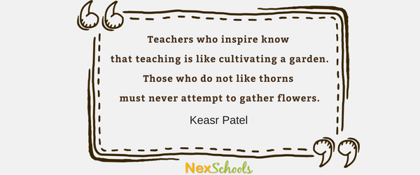Kesar Patel Principal Teacher's Day Quote NexSchools.com